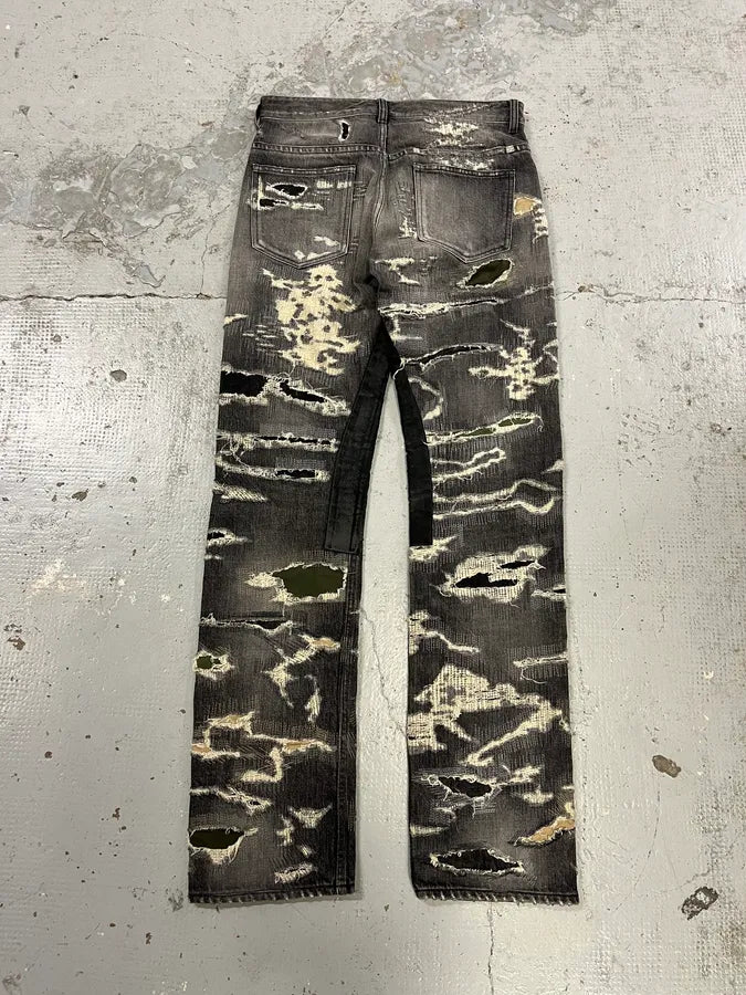 Givenchy Boro Distressed Grey Denim Jeans qVpPXdq 7
