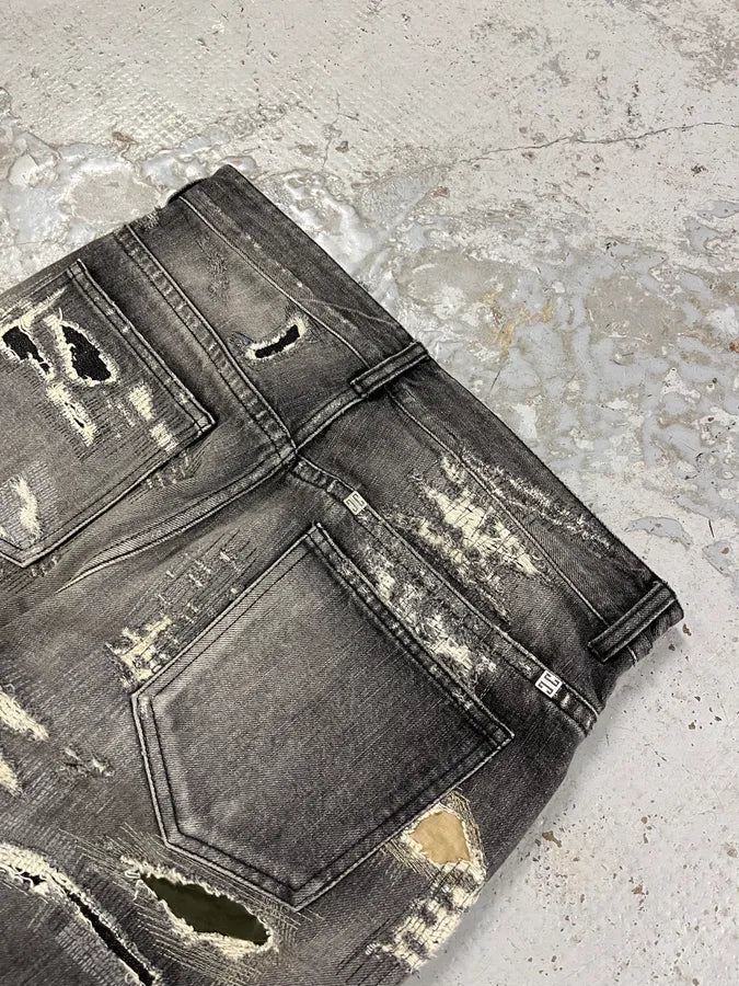 Givenchy Boro Distressed Grey Denim Jeans qVpPXdq 8