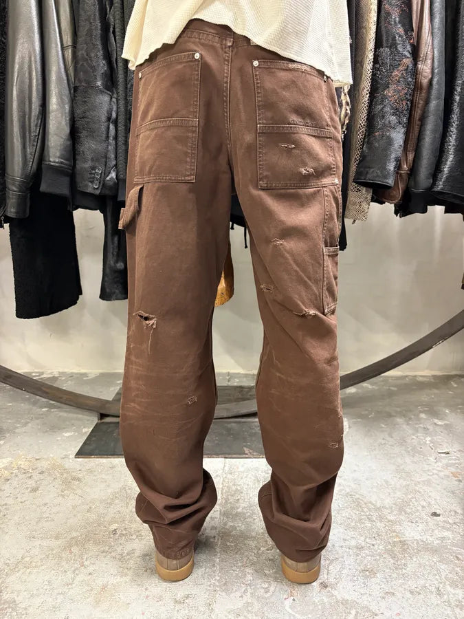 Givenchy Brown Distressed Double Knee Pants (M) nfRfhxu 1