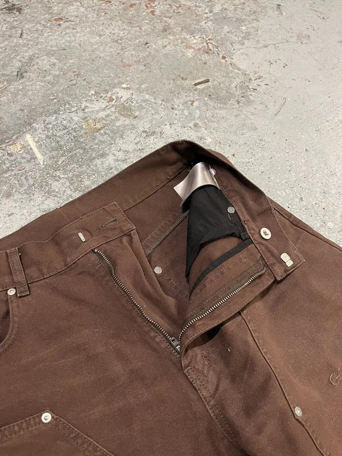 Givenchy Brown Distressed Double Knee Pants (M) nfRfhxu 13