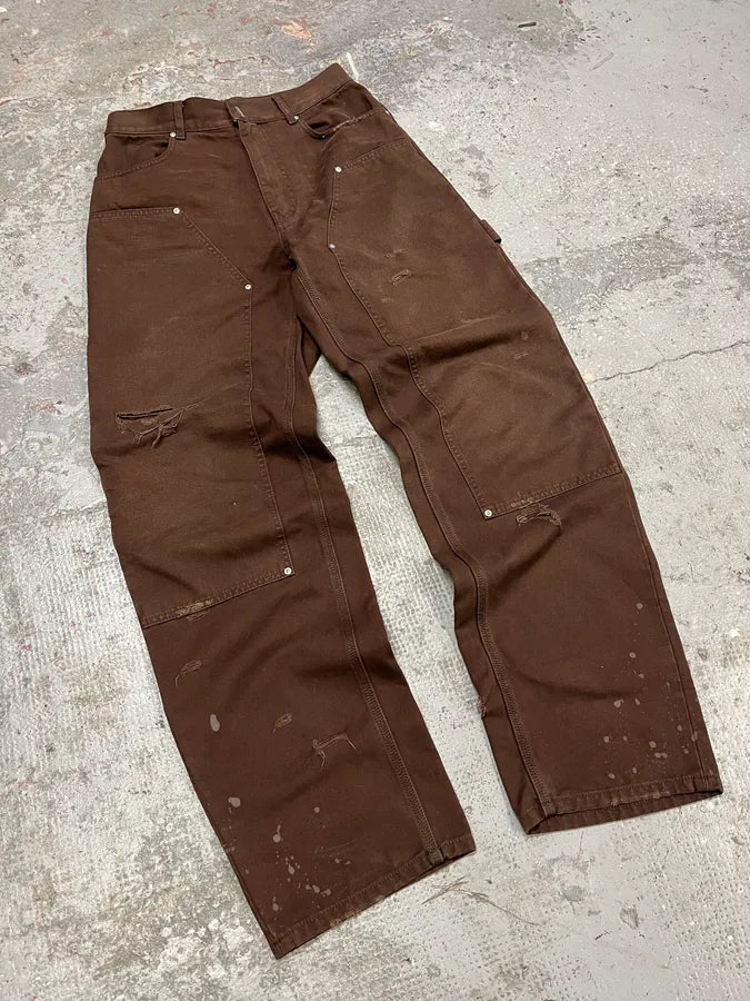 Givenchy Brown Distressed Double Knee Pants (M) nfRfhxu 2