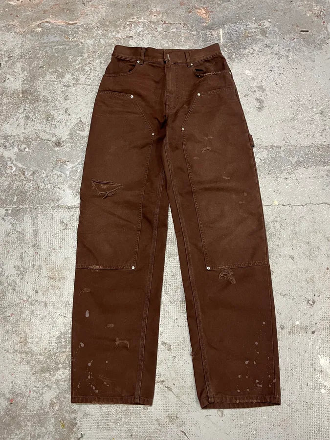 Givenchy Brown Distressed Double Knee Pants (M) nfRfhxu 3