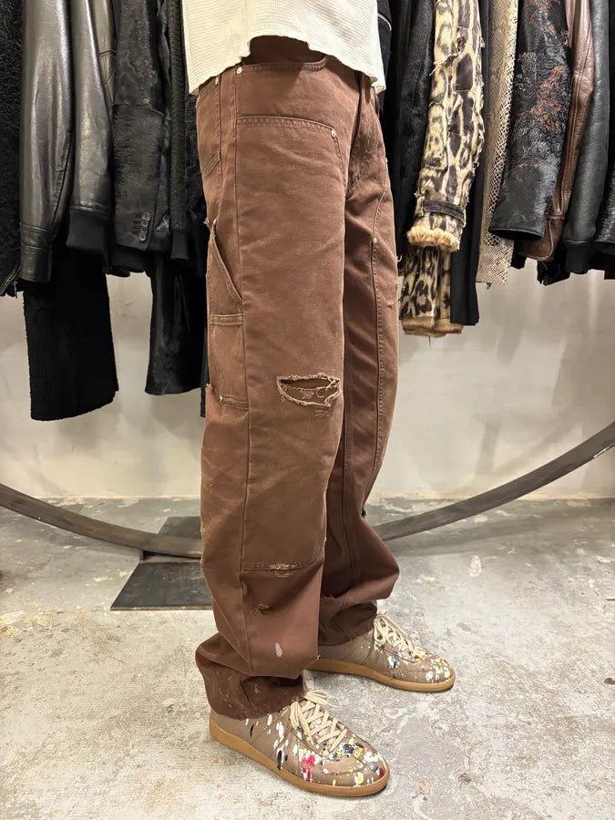 Givenchy Brown Distressed Double Knee Pants (M) nfRfhxu 4