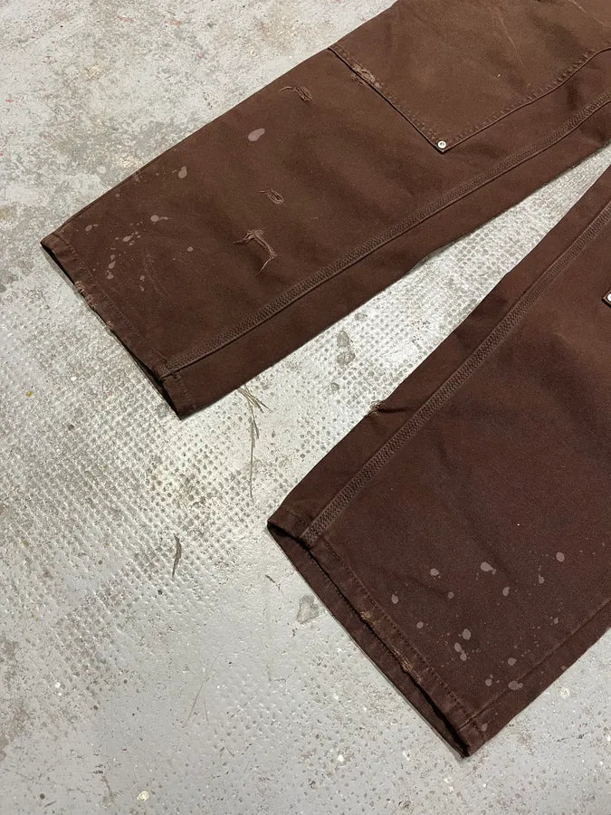 Givenchy Brown Distressed Double Knee Pants (M) nfRfhxu 7