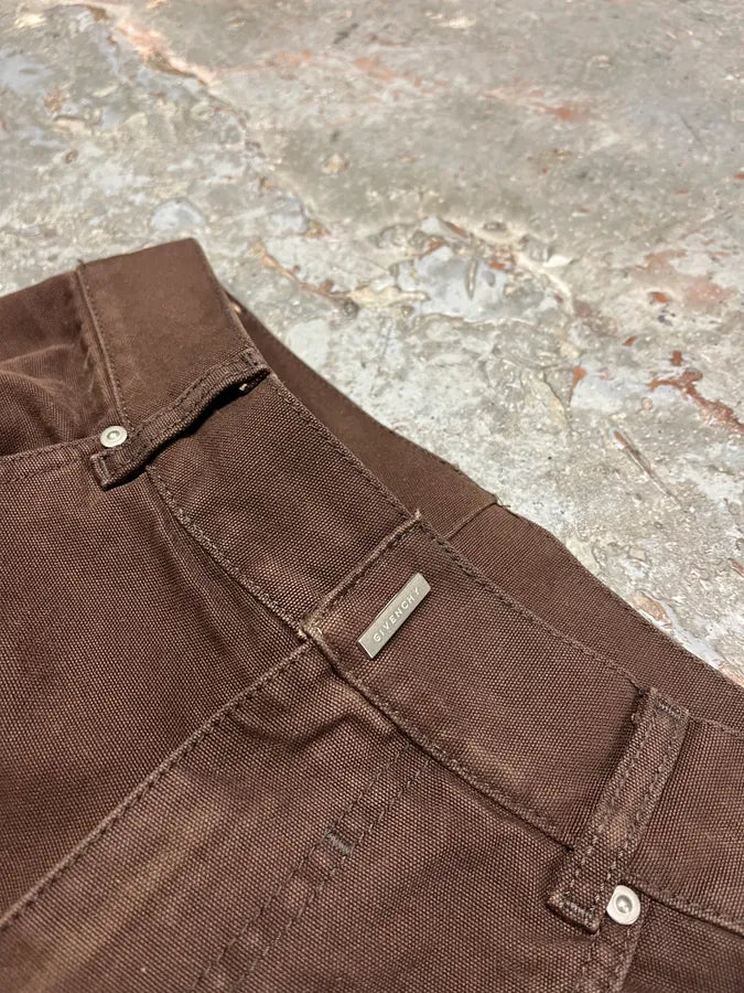 Givenchy Brown Distressed Double Knee Pants (M) nfRfhxu 8