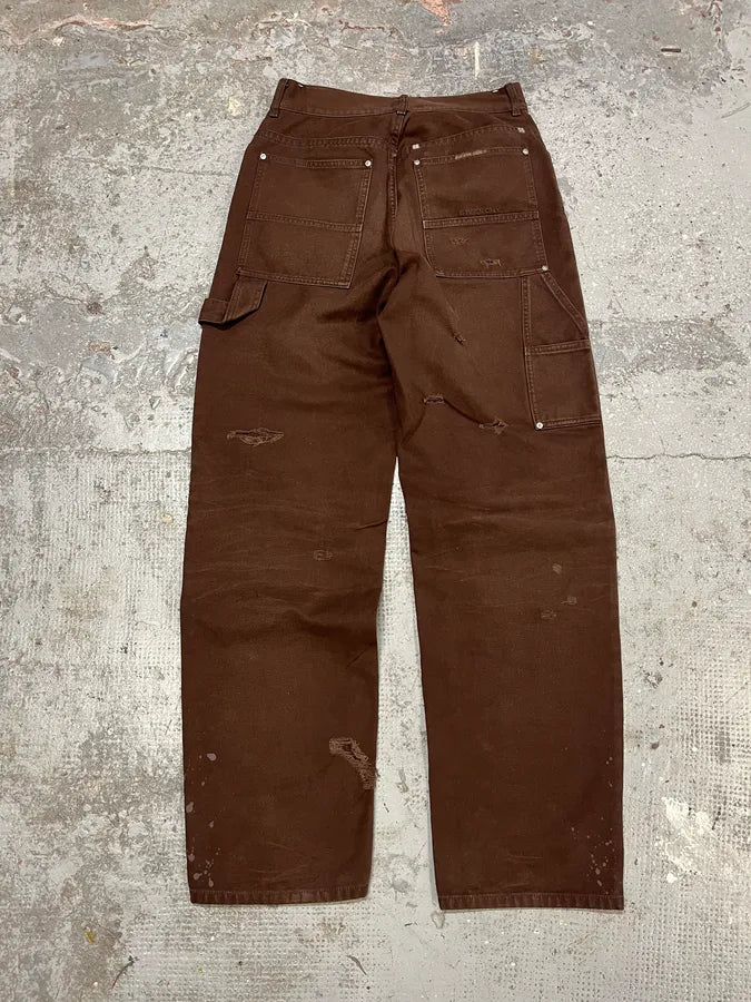 Givenchy Brown Distressed Double Knee Pants (M) nfRfhxu 9