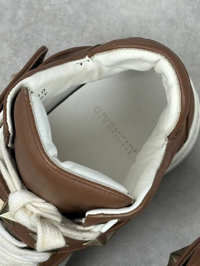 AW2015 Givenchy Tyson Brown Leather Star High Sneakers by Riccardo Tisci iHxtAGI 12