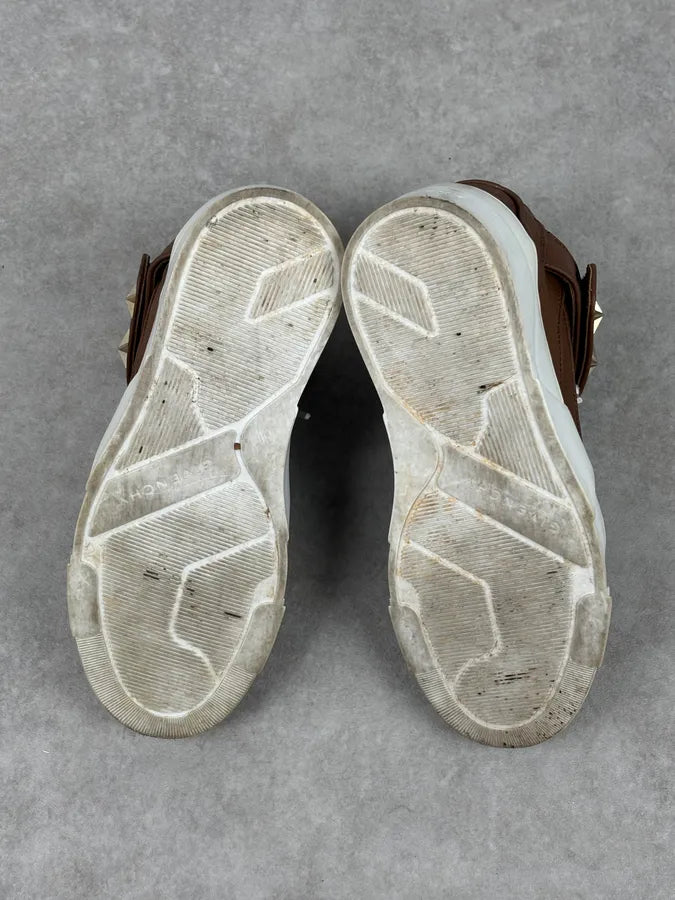 AW2015 Givenchy Tyson Brown Leather Star High Sneakers by Riccardo Tisci iHxtAGI 13