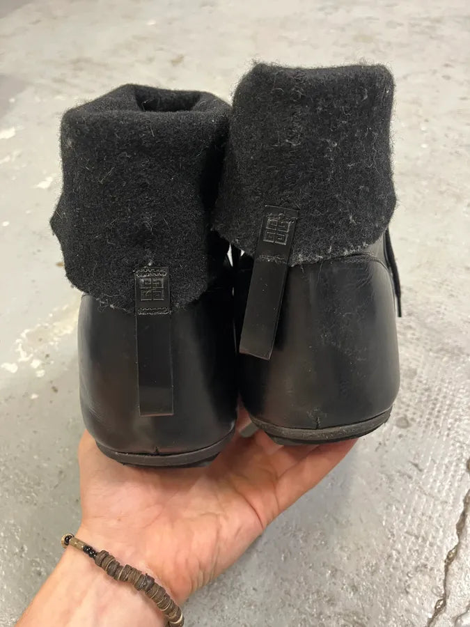 Givenchy (B).STROY Bunny Black Calf Leather Ankle Boots HBSIcGE 4