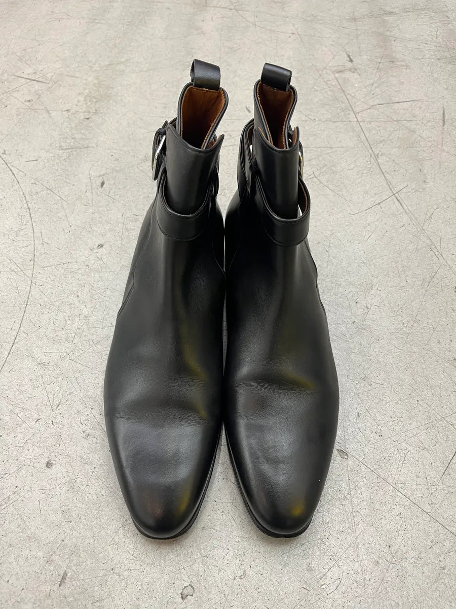 Givenchy Buckled Black Leather Ankle Boots lEFADgh 4