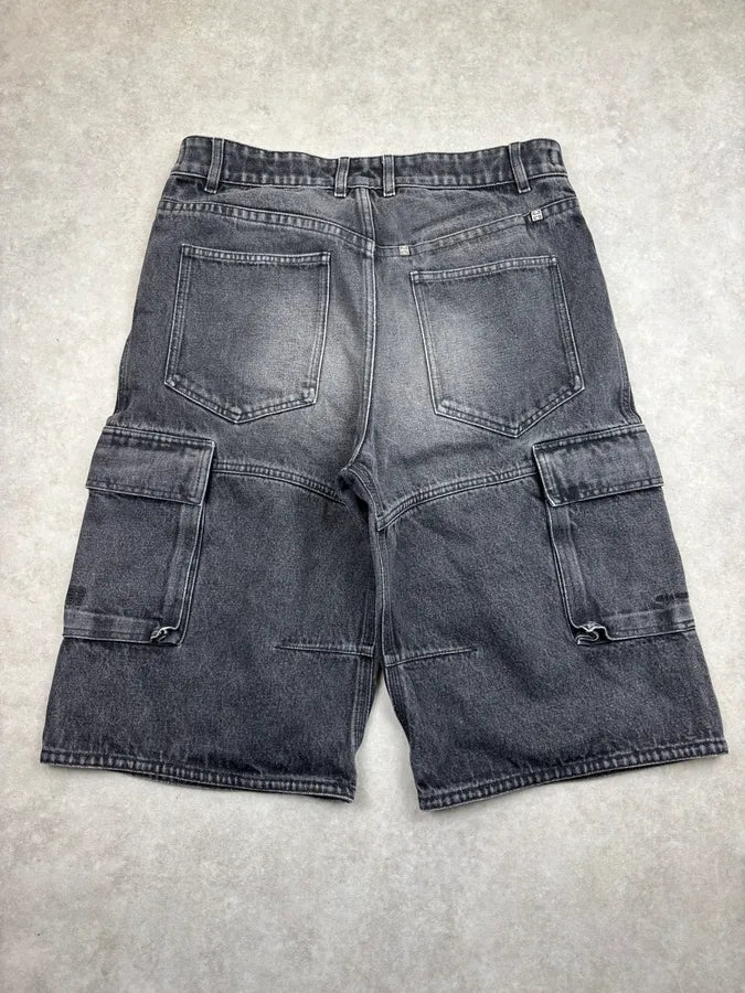 SS2023 Givenchy Grey Cargo Denim Shorts by Matthew Williams  MwTaekJ 6