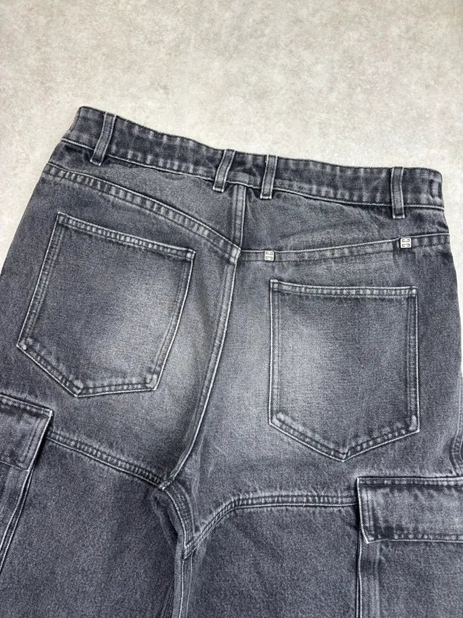 SS2023 Givenchy Grey Cargo Denim Shorts by Matthew Williams  MwTaekJ 7
