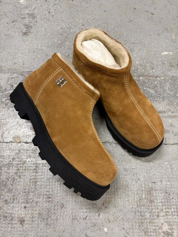 Givenchy Camel Fur Storm Shearling Suede Boots  NCrjgkW 4