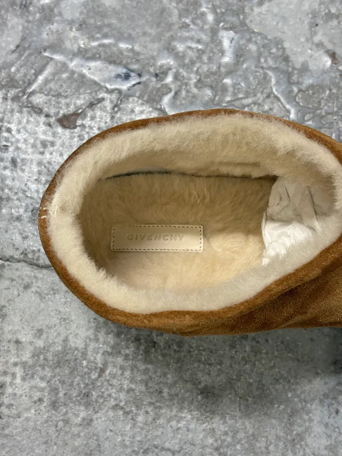 Givenchy Camel Fur Storm Shearling Suede Boots  NCrjgkW 9