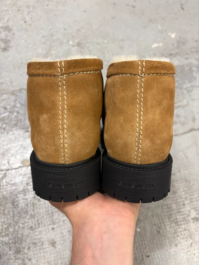 Givenchy Camel Fur Storm Shearling Suede Boots  NCrjgkW 6