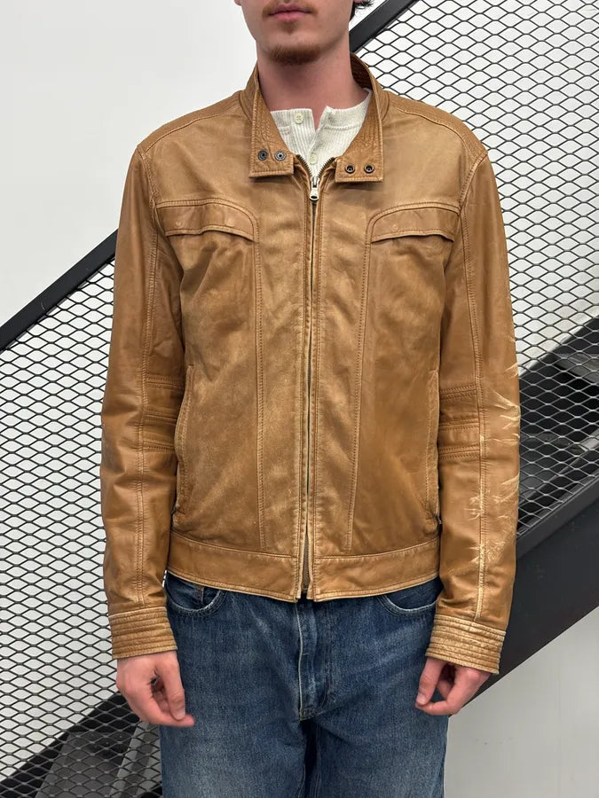 2000s Givenchy Camel Leather Jacket cmQDAnN 1