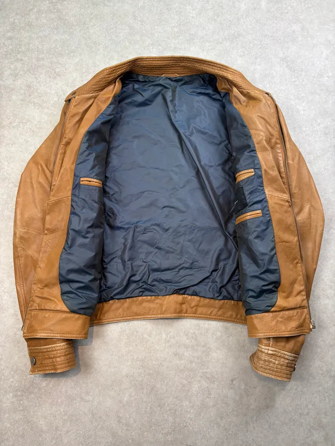 2000s Givenchy Camel Leather Jacket cmQDAnN 6