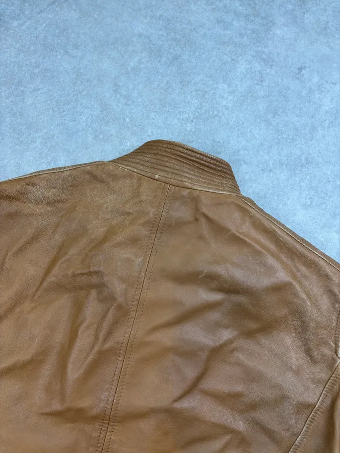 2000s Givenchy Camel Leather Jacket cmQDAnN 5