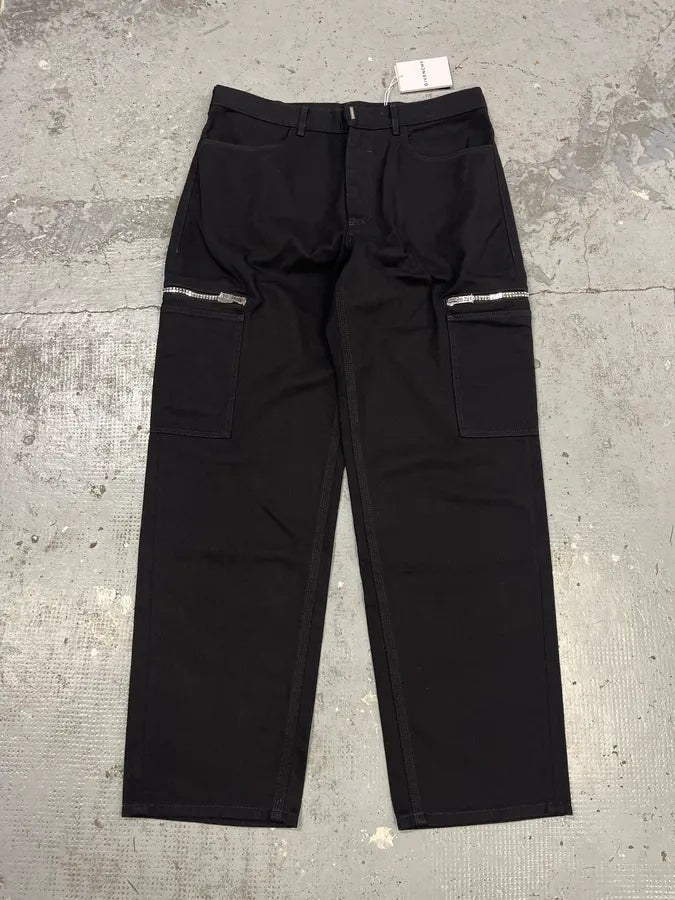 Givenchy Cargo Pocket Zip Black Pants LfBHzfA 4