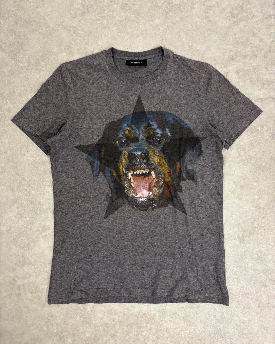 FW2013 Givenchy Grey Rottweiler Dog T-Shirt by Riccardo Tisci GICvShv 0