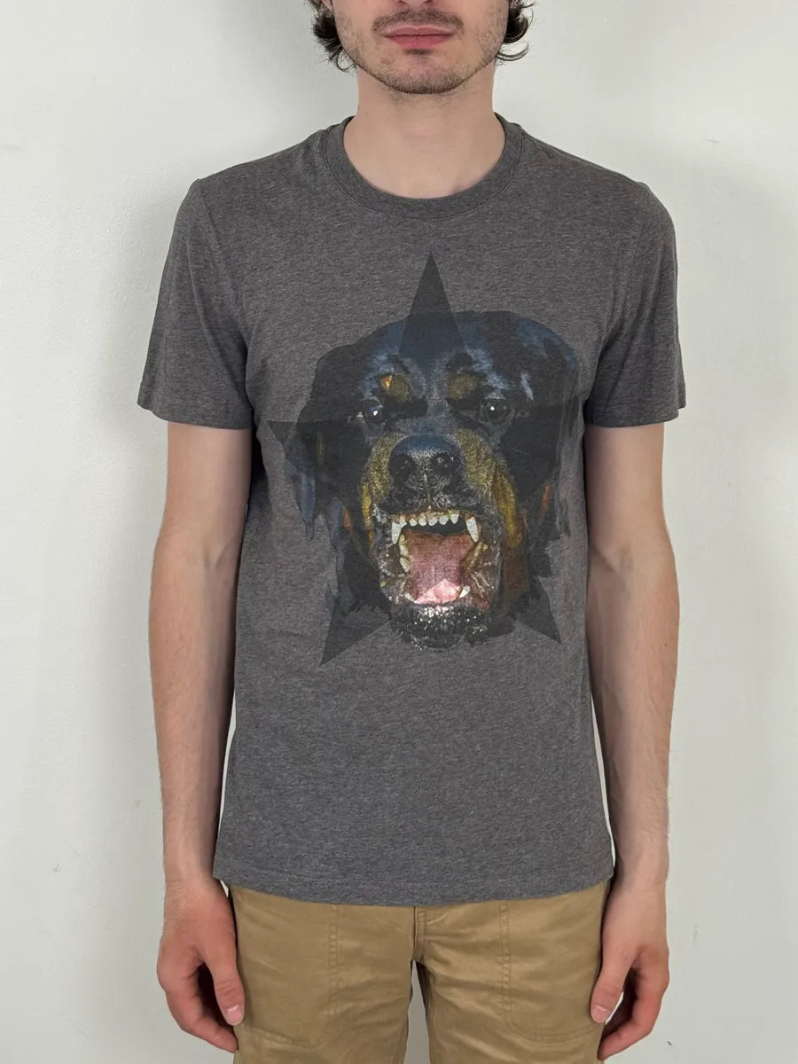 FW2013 Givenchy Grey Rottweiler Dog T-Shirt by Riccardo Tisci GICvShv 1