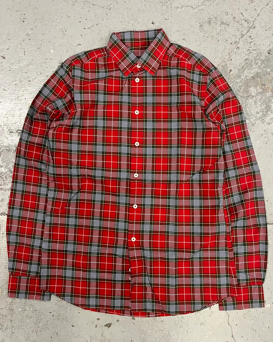 Givenchy Checkered Wool Red Signature Shirt UaxwiyK 0