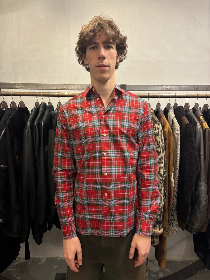 Givenchy Checkered Wool Red Signature Shirt UaxwiyK 1