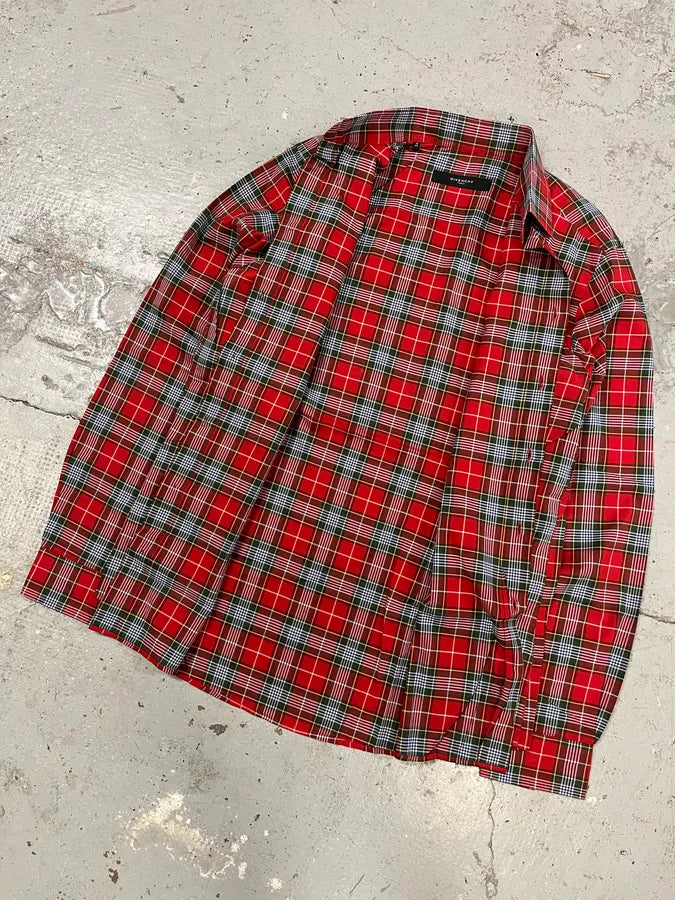 Givenchy Checkered Wool Red Signature Shirt UaxwiyK 4