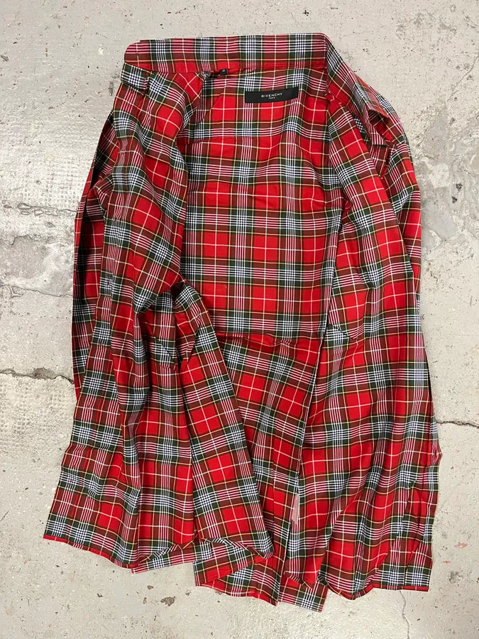 Givenchy Checkered Wool Red Signature Shirt UaxwiyK 5