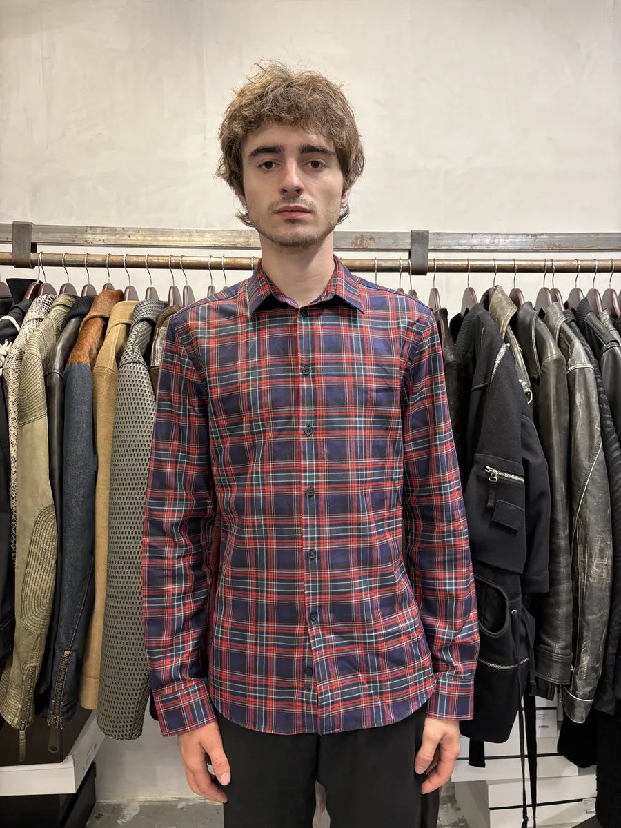 Givenchy Contemporary Red & Navy Checked Shirt JwCoAtP 2
