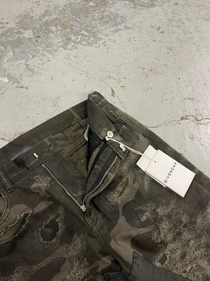 Givenchy Distressed Grey Boro Camo Denim Jeans SXzfyCH 11