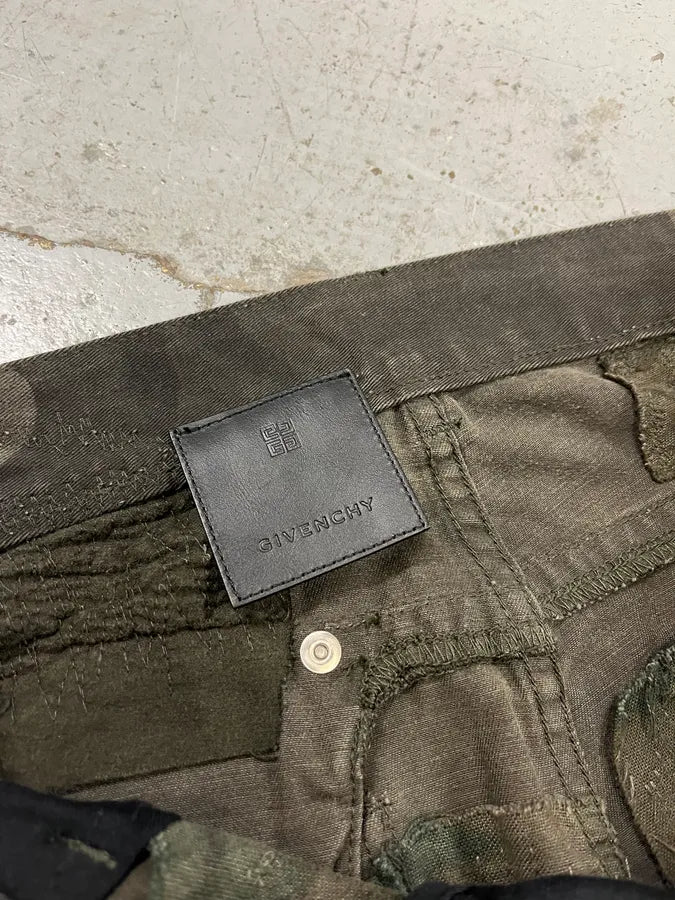 Givenchy Distressed Grey Boro Camo Denim Jeans SXzfyCH 12