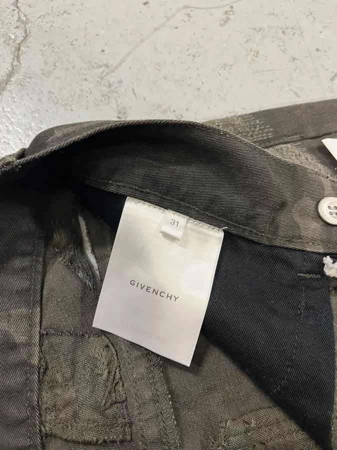 Givenchy Distressed Grey Boro Camo Denim Jeans SXzfyCH 13