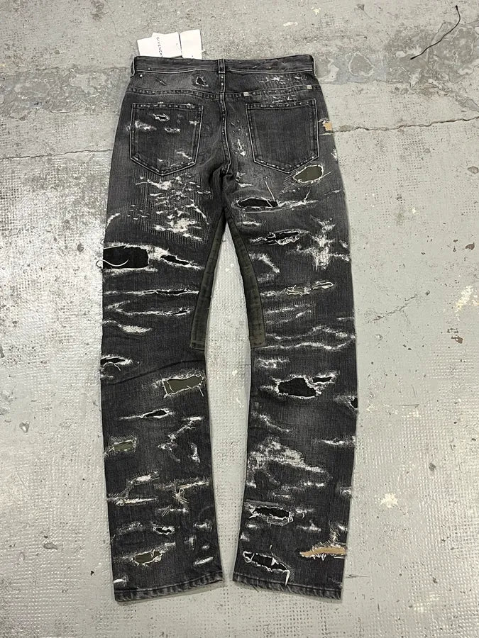 Givenchy Grey Distressed Boro Denim Jeans  TnqQTJB 6