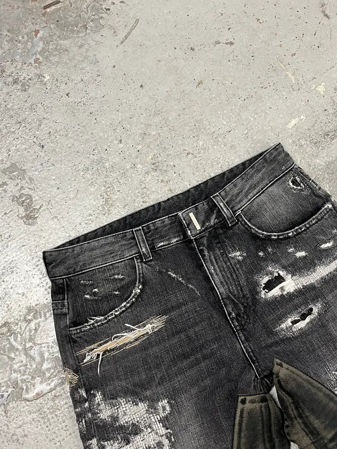 Givenchy Boro Distressed Grey Denim Jeans ZHFwQqq 5