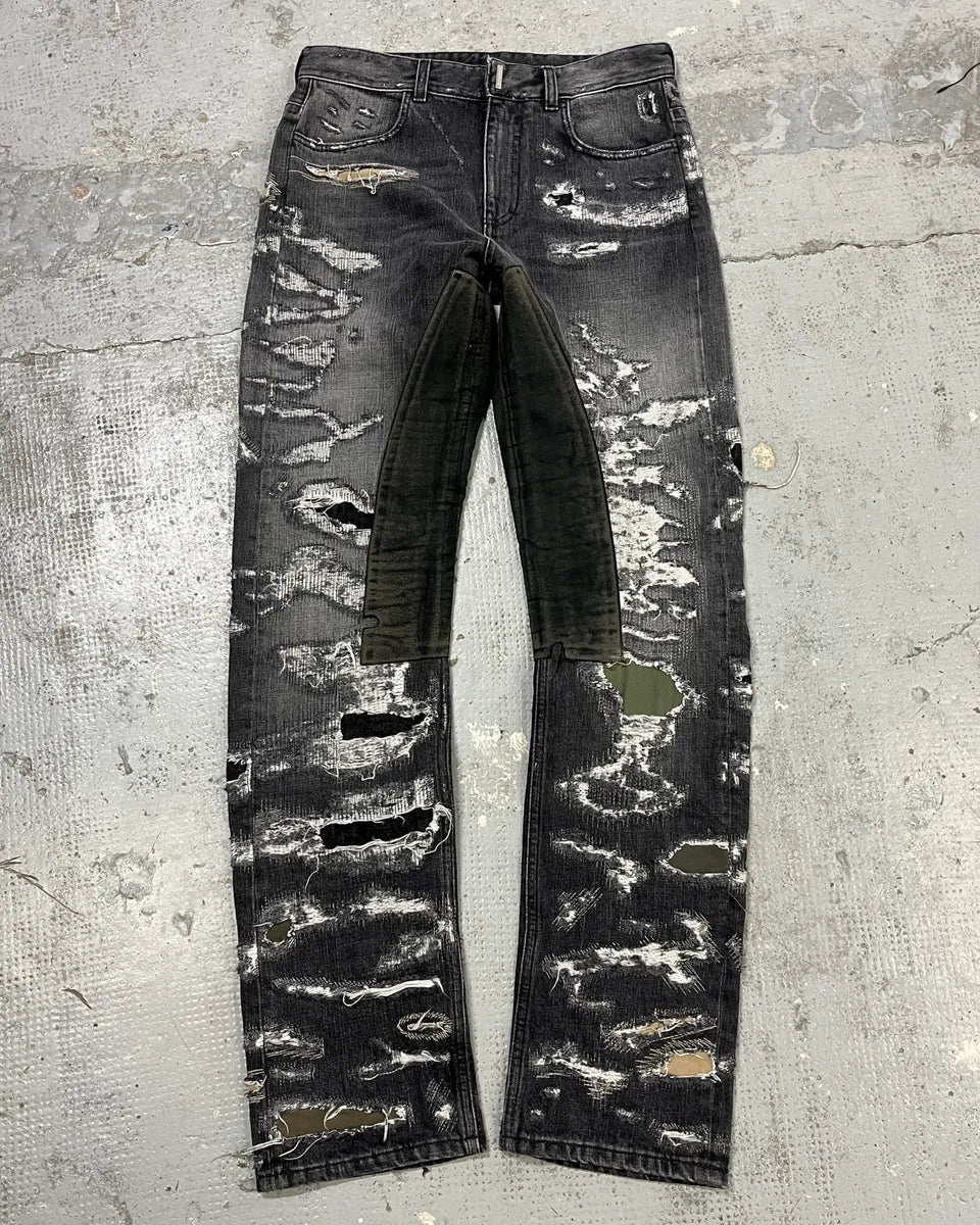 Givenchy Grey Distressed Boro Denim Jeans  TnqQTJB 0