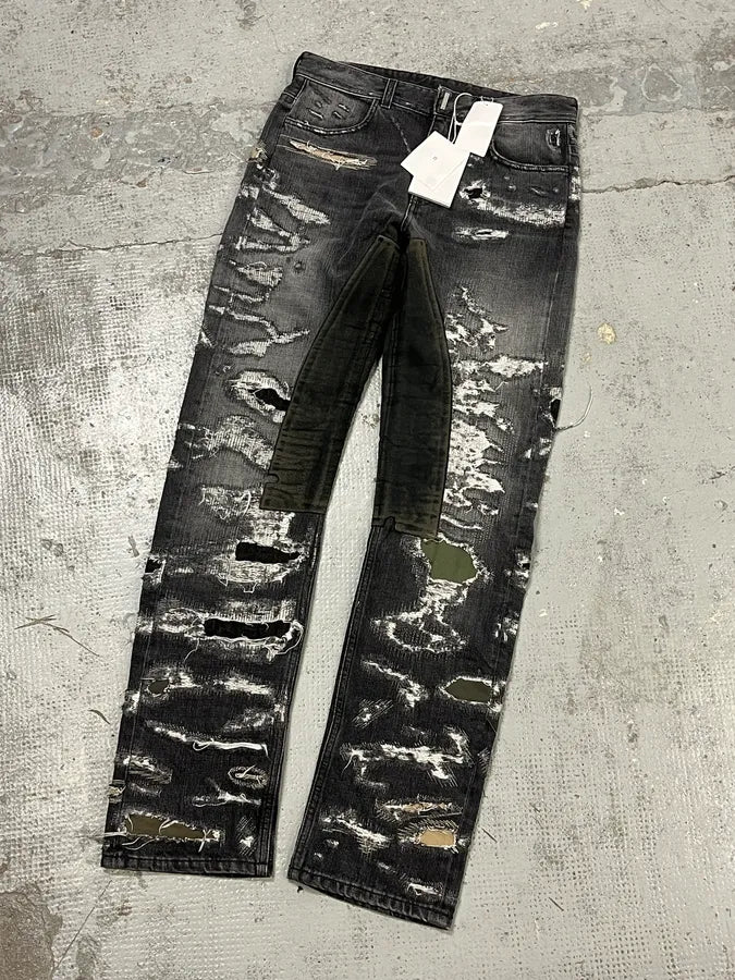 Givenchy Grey Distressed Boro Denim Jeans  TnqQTJB 4