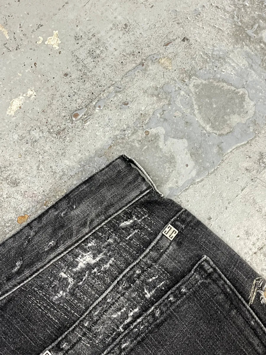 Givenchy Grey Distressed Boro Denim Jeans  TnqQTJB 10