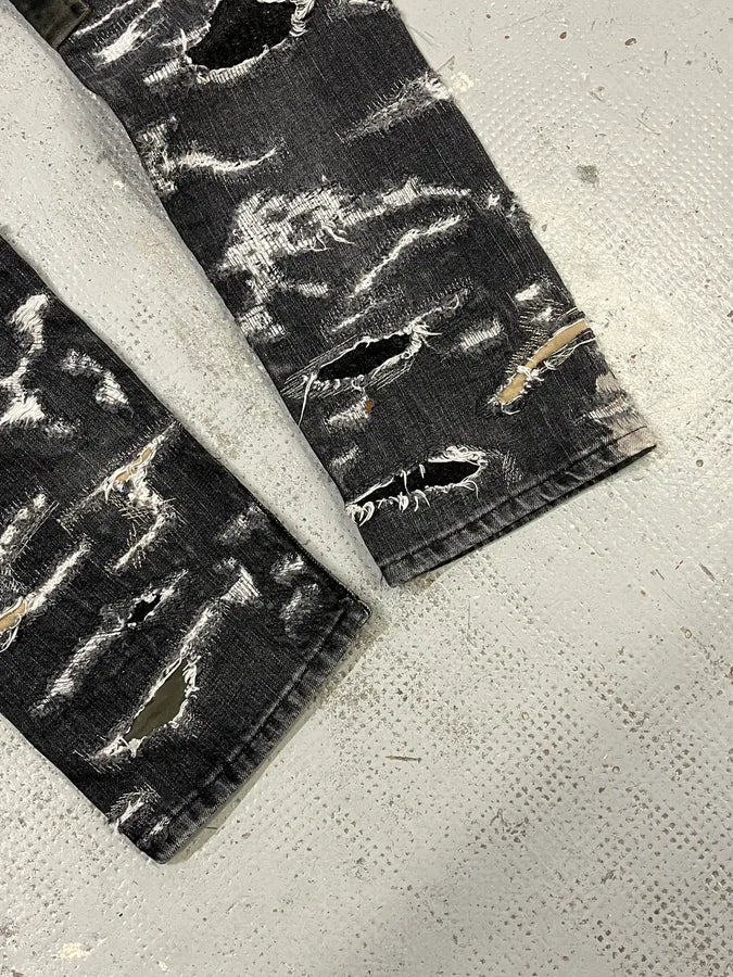 Givenchy Boro Distressed Grey Denim Jeans ZHFwQqq 8