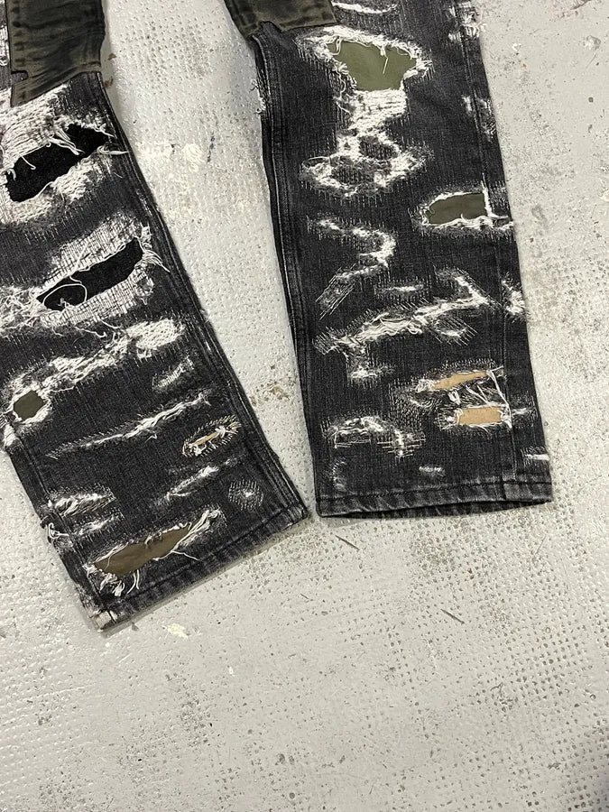 Givenchy Boro Distressed Grey Denim Jeans ZHFwQqq 9