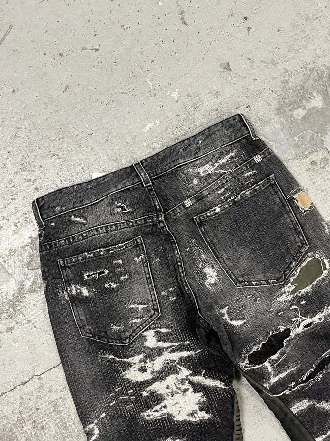 Givenchy Boro Distressed Grey Denim Jeans ZHFwQqq 7