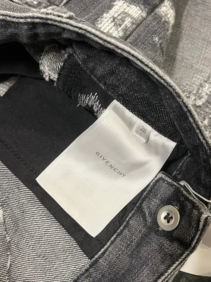 Givenchy Grey Distressed Boro Denim Jeans  TnqQTJB 12