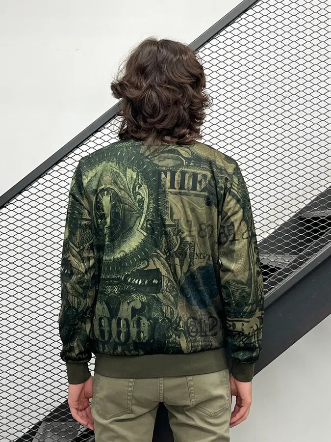 SS2017 Givenchy Dollars Green Zip-up Sweater by Riccardo Tisci CGiRBRo 2