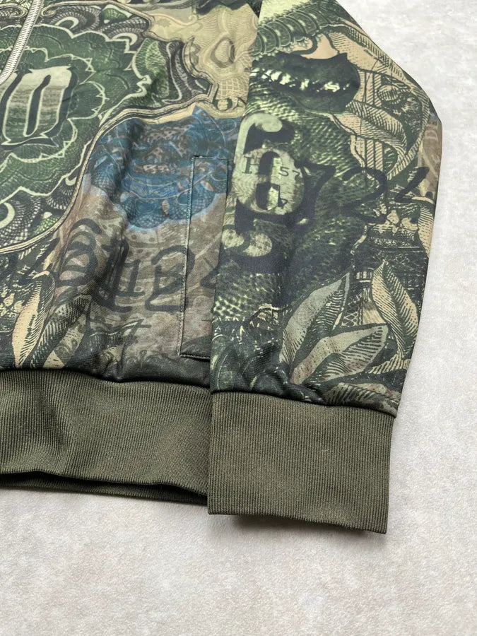 SS2017 Givenchy Dollars Green Zip-up Sweater by Riccardo Tisci CGiRBRo 9