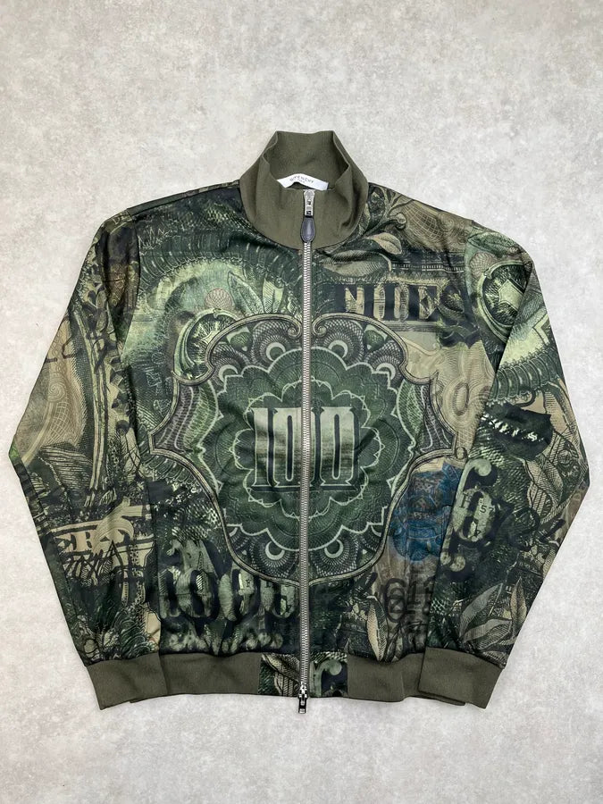 SS2017 Givenchy Dollars Green Zip-up Sweater by Riccardo Tisci CGiRBRo 0