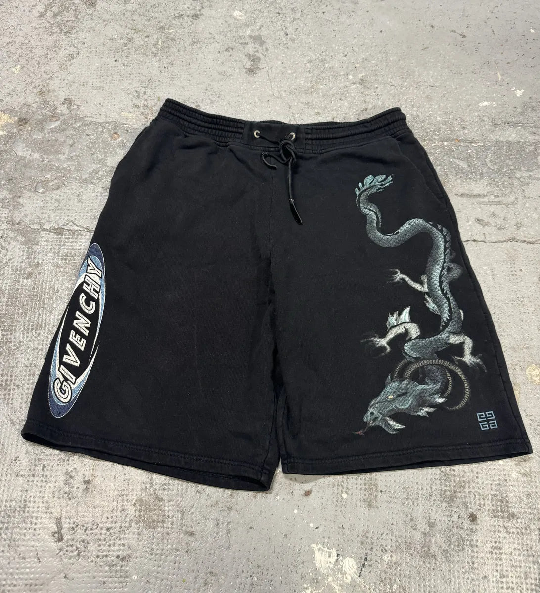 Givenchy Dragon Black Cozy Jersey Shorts ZjllHjE 0