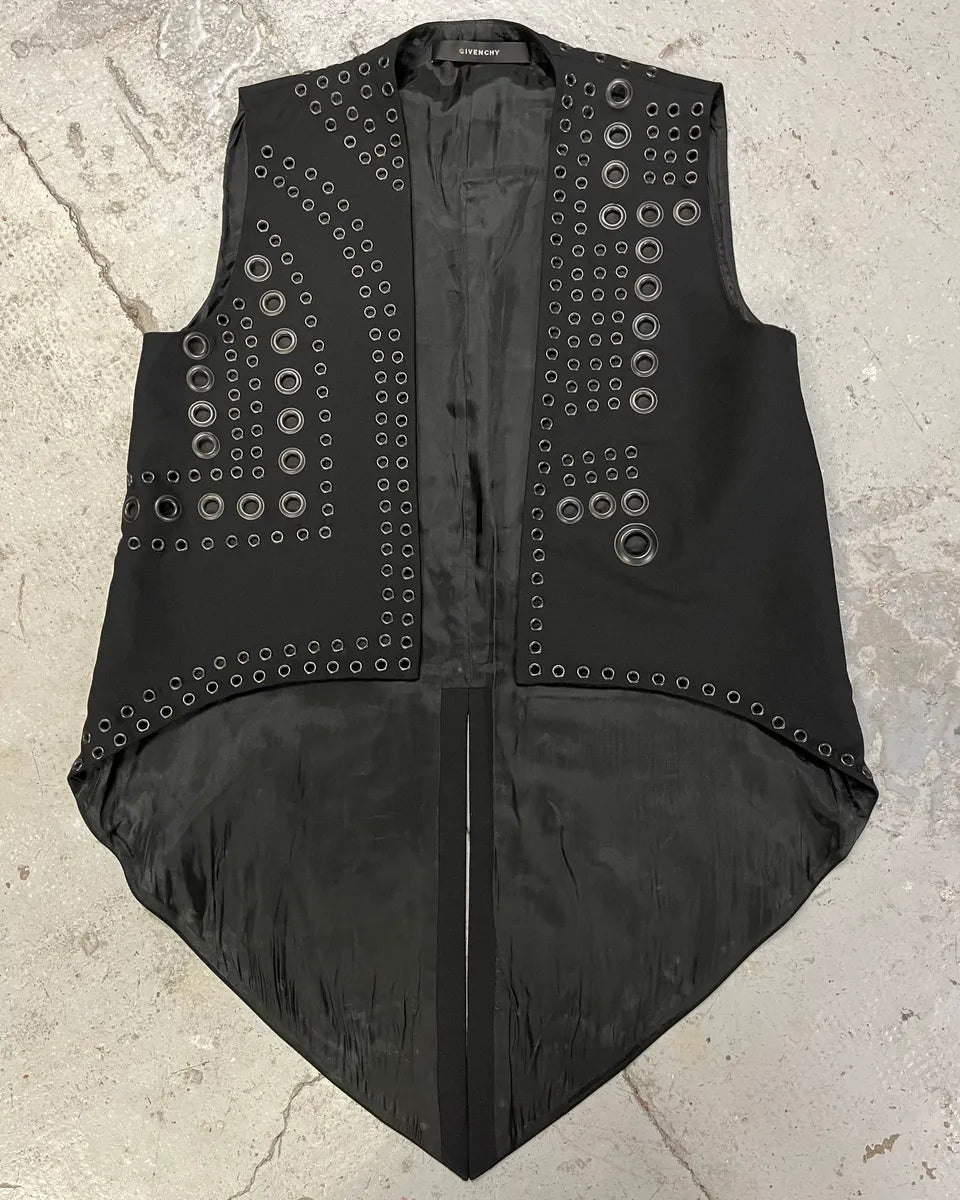 Givenchy Eyeled Black Suit Vest (S) APZvpzU 0