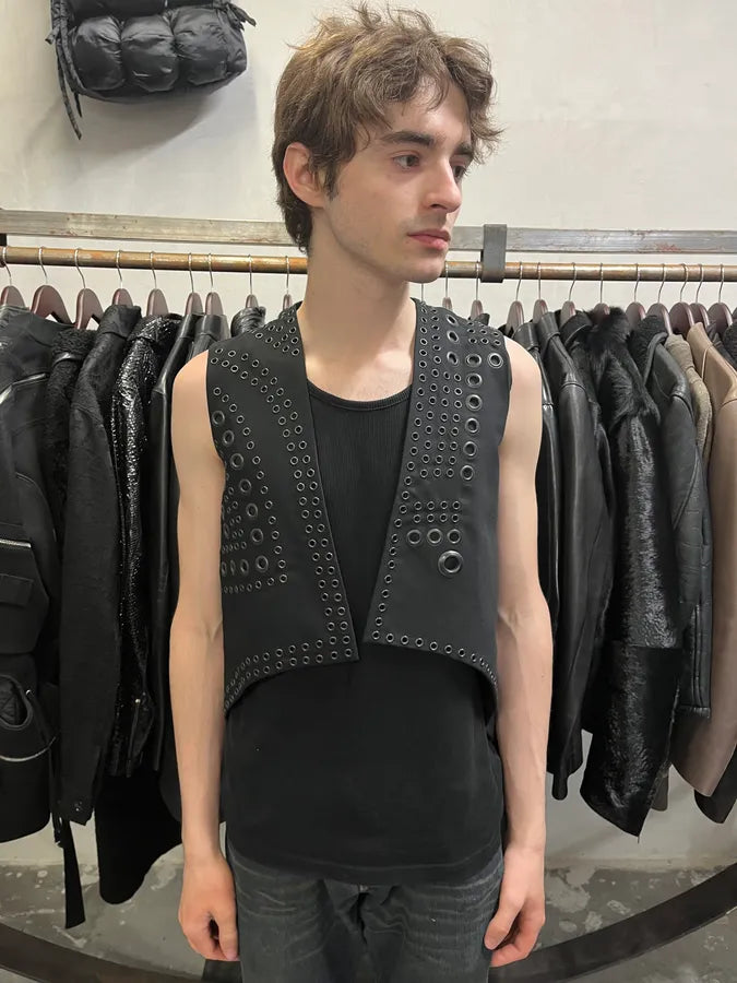 Givenchy Eyeled Black Suit Vest (S) APZvpzU 1