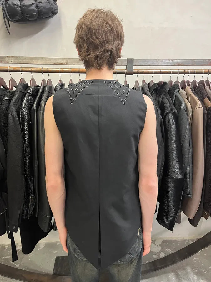 Givenchy Eyeled Black Suit Vest (S) APZvpzU 2