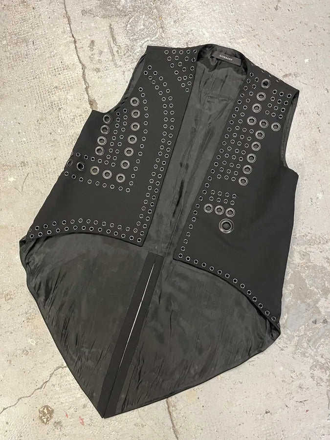 Givenchy Eyeled Black Suit Vest (S) APZvpzU 3